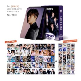 92 Piezas (60 Photocards + 32 Stickers) De Astro