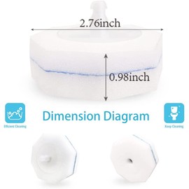 50PCS Brush Wand Head Refills Compatible with Clorox Wand Refill