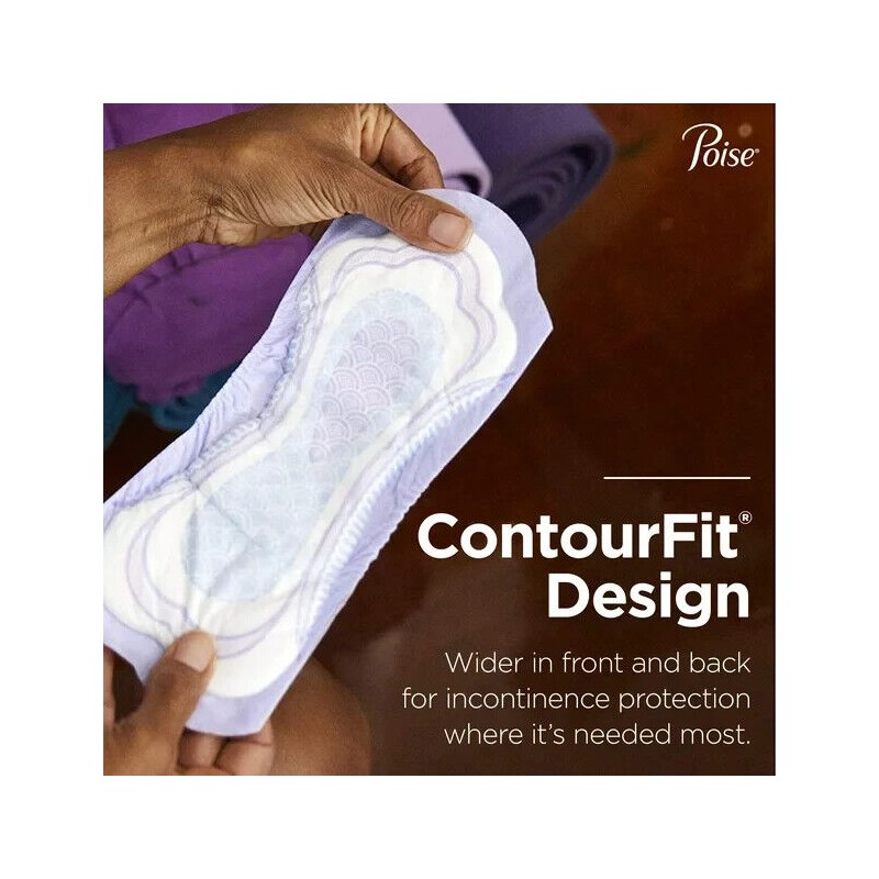 Poise Incontinence & Postpartum Incontinence Pads, 5 Drop Long Length-84