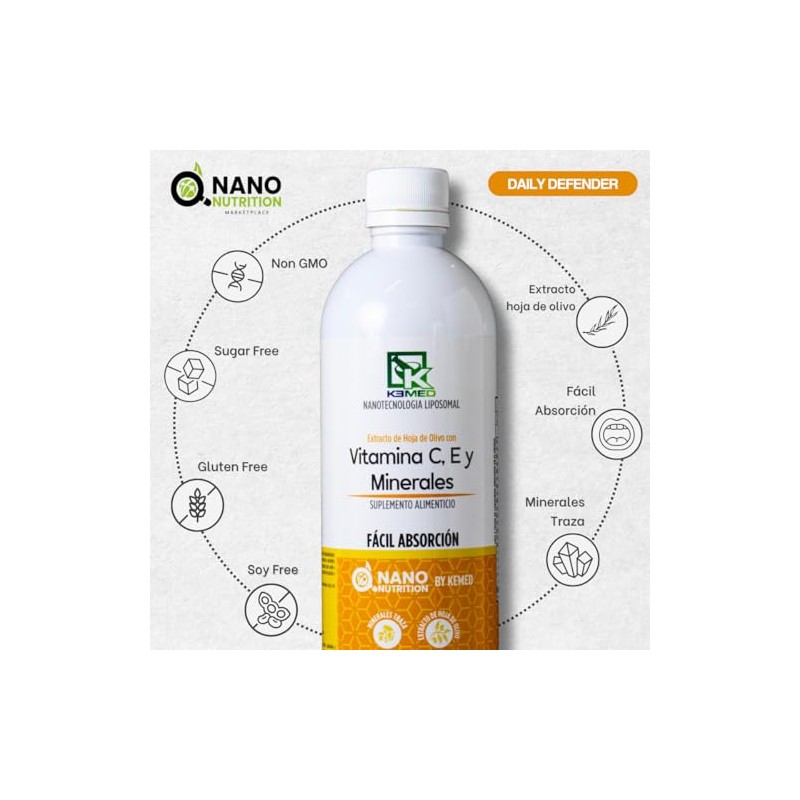 Vitamina C, Vitamina E y Minerales con Extracto de Hoja