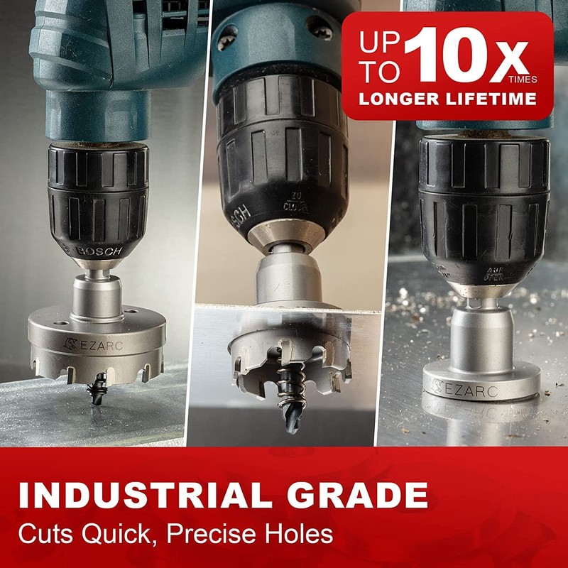 EZARC Carbide Hole Saw Heavy Duty, Hole Cutter for Stainless