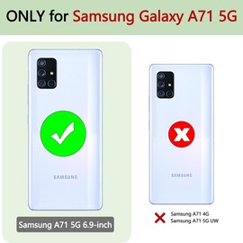 A71 5G Case, Military Grade Armor Heavy Duty Rugged Dual Layers Full Body Shockproof with Finger Ring Metal Kickstand Magnetic Jade Green