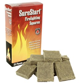MEECO'S RED DEVIL Surestart® Firelighting Squares Pack of 24 - Quick Lighting for Indoor/Outdoor Fireplaces, Wood Stoves, Pellet Stoves, Campfires, Fire Pits, Smoker Grills, & Pizza Ovens