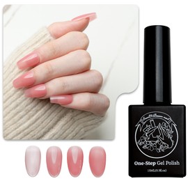 Sun&Beam Nails One-Step Gel Nail 3 in 1 | Base Top, No Sanding Required, UV / LED Compatible, Easy Off, 0.5 fl oz (15 ml) (#08 Sheer Rose Pink)