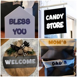 REOLAN 5 Inch Letter Stencils for Painting - 42 Pack Alphabet Letter and Number Stencil Templates with Signs for Painting, Reusable Letters and Numbers Stencils for Chalkboard Wood Signs & Wall Art