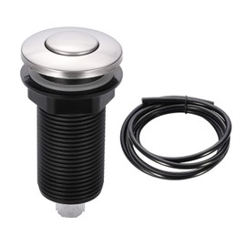 RQYEKDO Garbage Disposal Air Switch Kitchen Sink Top Long Stainless Steel Polished Nickel Long 2.5" for Food and Waste Disposal On/Off Air Button Parts…