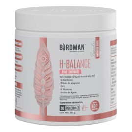Birdman H-Balance Myo & D Chiro Inositol Magnesio Vitaminas y Zinc Fórmula Premium Sin Aditivos Pink Lemonade 30 Porciones