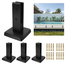 LukLoy 4 Pack Heavy Duty 304 Stainless Steel Glass Pool Fence Spigot Clamp (NW=2.86lb)