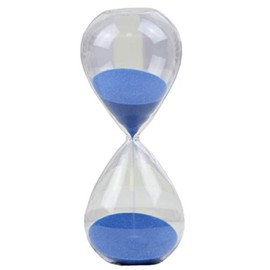 Graces Dawn Transparent Glass Hourglass Sand Timer 60 Minutes with (Blue)