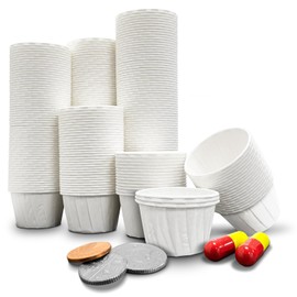 250 Pack RE-GEN - Wax Paper Multi-Purpose Cups 14ml 1/2 Oz | Fluid Resistant Waxed Lined Pots | Ideal for Medication Distribution & Application, Home, Kitchen, Arts & Crafts, DIY, Portion Testing Pots
