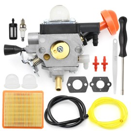 laffoonparts 4180-120-0615 Carburetor 4180-141-0300 Air Filter Kit, Replacement for Stihl FS89 FS89R FS91 Brushcutter FC91 FC96 FC111 Lawn Edger HT102 HT103 Pole Pruner