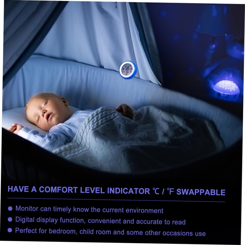 BESPORTBLE Screen Room Thermometer Digital Indoor Hygrometer Multi-functional Instrument for
