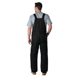 Walls Men's Standard Size Frost DWR Insulated Duck Work Bib Overall, Midnight Black, Large