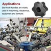 sourcing map 4pcs Star Knobs M8 Female Thread 48mm Head