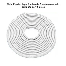 Protector Borde Puerta Auto Sello Hule Moldura con Presión Universal 10 metros cada Tira de 5 Metros Protección Rayadura SUV Camioneta | 2 piezas (Blanco)