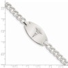 925 Sterling Silver 16mm Medical Jewelry Curb Link Chain Bracelet