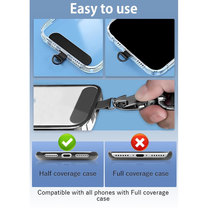 ZXZone Phone Lanyard 1× Phone Tether Tab, 1× Adjustable Neck