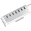 USB 3.0 Splitter Aluminum Alloy Hub 7-in-1 Docking Station for