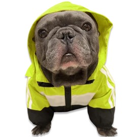 FlooFelove Small Dog Coat Windproof Waterproof Weight 9-11lbs - Small Dog Jacket for Chest:18in Back Length:14in Suitable Rainy in Rain Coat for Dogs