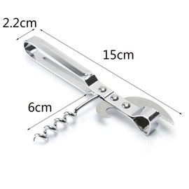 gofidin 2 Stück Edelstahl Traditioneller alter Stab Dosenöffner und Korkenzieher