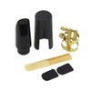 Soprano Sax Saxophone Mouthpiece Plastic with Cap Metal Buckle Reed