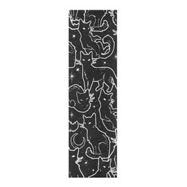 YETTASBIN Black Cats Skateboard Grip Tape, Bubble Free Anti Slip Longboard Grip Tape Sheet Sticker Deck Sandpaper for Rollerboard, 44 x 10 Inch