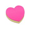 Rainbow Love Heart-Shaped Sticky Note Cube Super Sticky Removable Notes