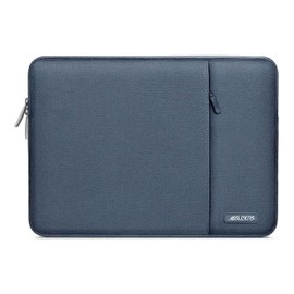 MOSISO Funda para Laptop Compatible con MacBook Air/Pro,13-13.3 Pulgadas Portátil,Compatible con MacBook Pro 14 M3 M2 M1 Chip Pro MAX 2024-2021,Funda Poliéster Vertical con Bolsillo, Azul Neblina