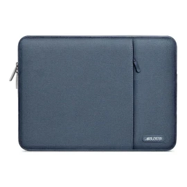 MOSISO Funda para Laptop Compatible con MacBook Air/Pro,13-13.3 Pulgadas Portátil,Compatible con MacBook Pro 14 M3 M2 M1 Chip Pro MAX 2024-2021,Funda Poliéster Vertical con Bolsillo, Azul Neblina