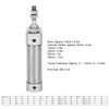 Pneumatic Air Cylinder Mini Double Acting Single Rod Stroke Stainless