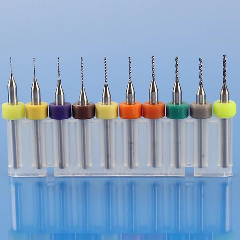 Visxcnu 20 Piece Micro Drill Bit Set, Mixed Colour 0.1
