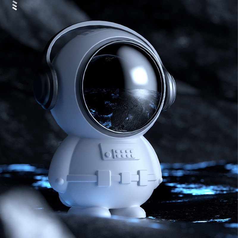 Portable Fan Spaceman Shaped 2 Speeds USB Rechargeable Mini Neck