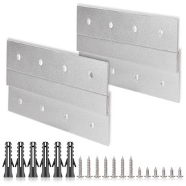 TEREX LUXURY French Cleat Hanger Heavy Duty, Aluminum Z Bracket Mounting Kit for Large Mirrors, Wood Frames, Cabinets, Long Wooden Wall Hangar Hardware for Picture Hanging (2Pairs) (6 Inch), Sliver