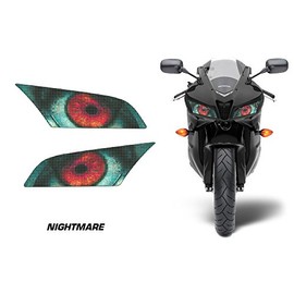 AMR Racing Sport Bike Headlight Eye Graphics Decal Cover Compatible with Honda CBR 600RR 2009-2012 - Nightmare