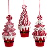 Kurt S. Adler Candy Swirl Tree in Santa Bucket Ornaments,