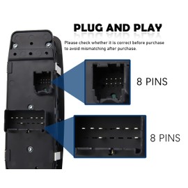 ZLC-ZAMXY - Interruptor de ventana eléctrica principal para furgoneta de carga Ram C/V 2012-2015, para Dodge Grand Caravanpara Chrysler Town & Country (2 puertas). Interruptor de puerta lateral del