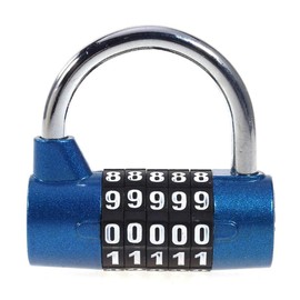 4/5-digit combination padlock, combination lock, resettable for school, gym, case, toolbox, 4 colours
