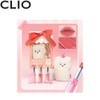 CLIO Crystal Glam Balm 3.2g+Teddy Bear Keyring Pouch Set 2items, Color:102 Sunpeach Teddy