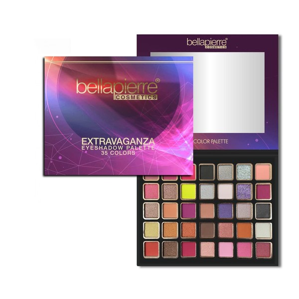 bellapierre Extravaganza Eyeshadow Palette | 35 Shades in Matte, Satin,