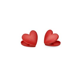 LEGAMI Juego de 6 clips para cerrar paquetes de 4,5 x 4 cm, diseño de corazón, plástico, talla única