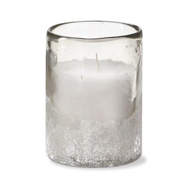 TAG White Citronella Sunkissed Coconut Scented Outdoor Small Candle in Glass Container, Burn Time 27 hrs. White