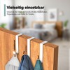 virea 10 x Door Hooks White – Coat Hooks for