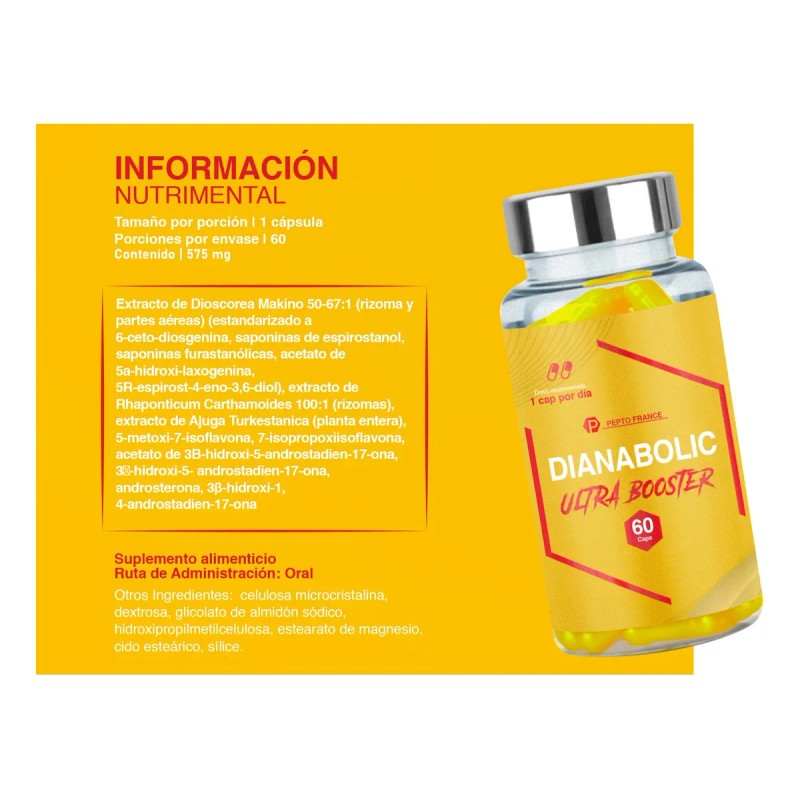 Peptofrance Dianabolic Ultra Booster 60 Cápsulas Sin Sabor