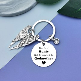 Vadaka Godmother Gift from Godchild Godmother Keyring Baptism Gift Godmother Proposal Jewelry Keyring Christening Gift for Godmother from Goddaughter Godson Mothers Day Christmas Birthday Gift