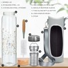 Reeho 32oz Borosilicate Glass Water Bottle with Tea Infuser &