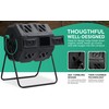 TerraTurner Outdoor Tumbling Composter Dual Rotating Batch Compost Bin, 43
