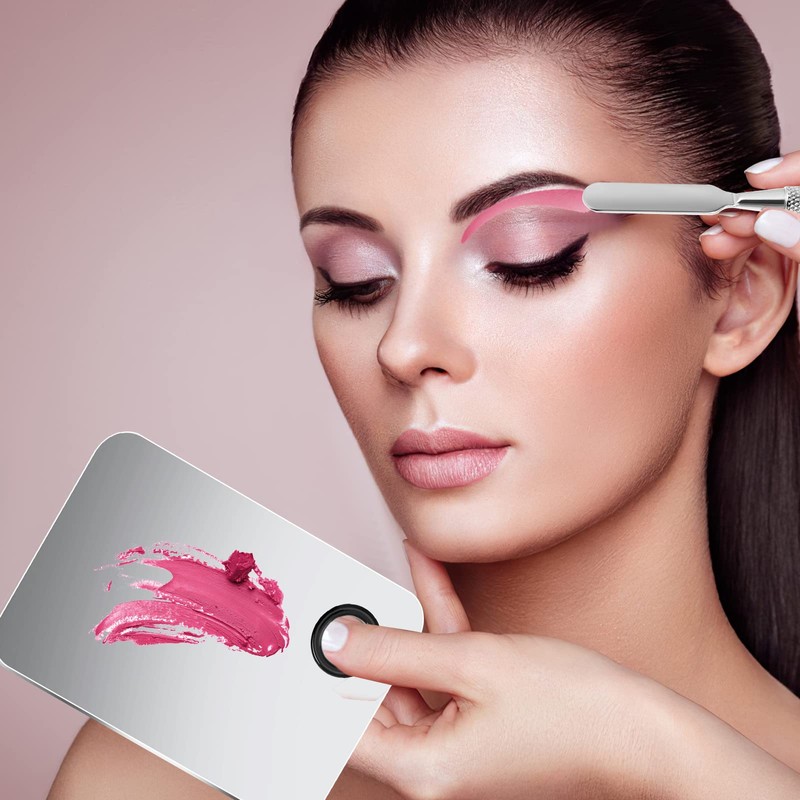 WLLHYF Stainless Steel Cosmetic Makeup Palette Makeup Mixing Palette with
