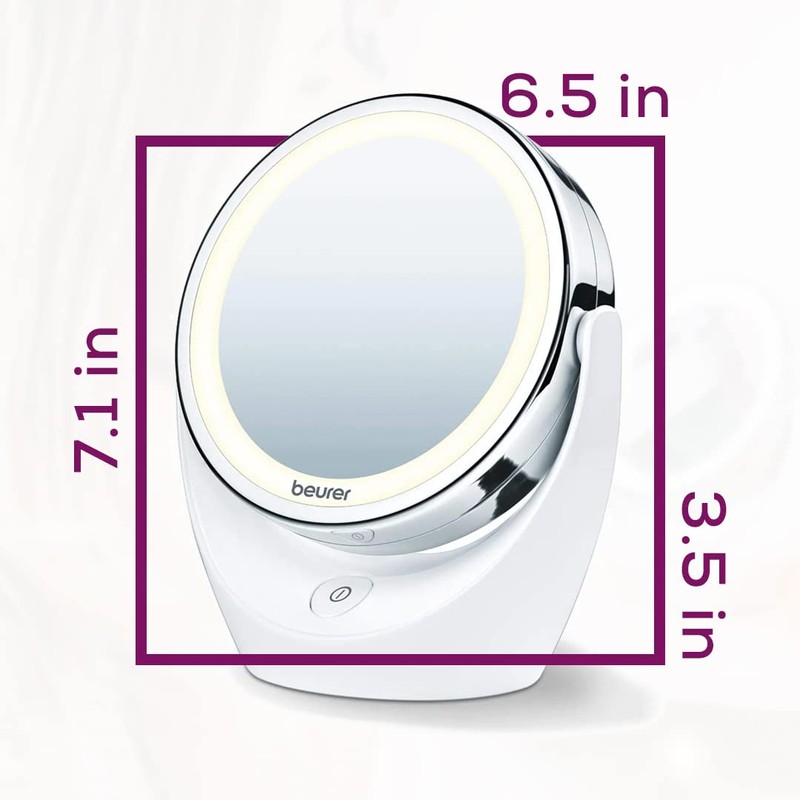 Beurer 5x Magnifying Double-Sided Cosmetic Vanity Makeup Mirror Illuminated |