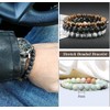 Jewdreamer 12Pcs Healing Stone Beaded Bracelets for Women Men Semi-Precious