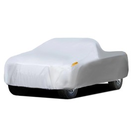 MORNYRAY Waterproof Car Cover All Weather Snowproof UV Protection Windproof Outdoor Full Truck Cover, Universal Fit for Truck (All Black, Fit Truck Length 242-250 inch)